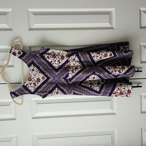 H & M Patterned Scoop Neck/ Back Mini Dress Size 8, 4 dresses multiple colors